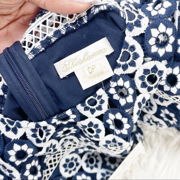 Anthropologie Shoshanna Emily Embroidered Floral‎ Lace Dress Size 0P Petite - Picture 4 of 7